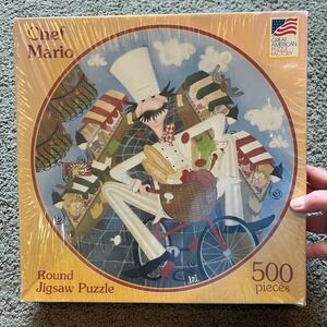 Vintage Sealed‎ Chef Mario 500 Pc Puzzle #8316 Great American Puzzle Factory